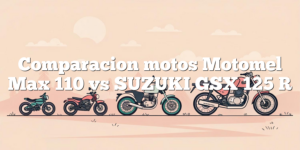 Comparacion motos Motomel Max 110 vs SUZUKI GSX 125 R