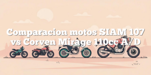 Comparacion motos SIAM 107 vs Corven Mirage 110cc A/D